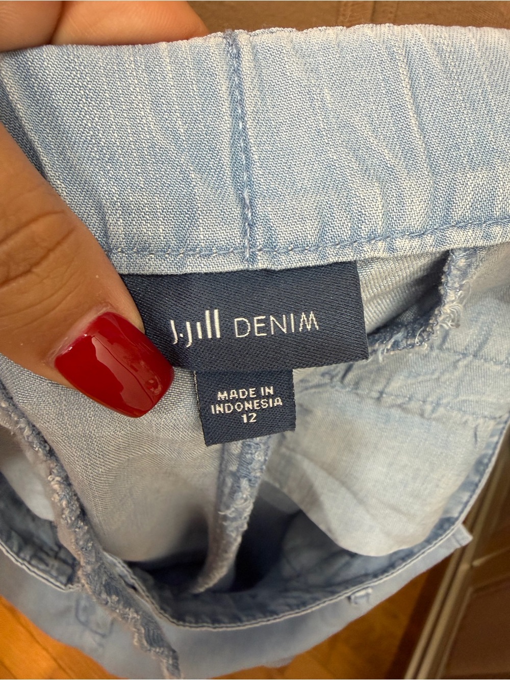 J. Jill Light Blue Wide-Leg Jeans - Picture 7 of 9